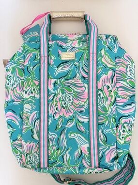 Lilly Pulitzer Insulated Backpack Messenger Style Cooler Tote